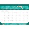 Crackled Blush | 2027 14 x 10 Inch 18 Months Monthly Desk Pad Calendar | July 2026 - December 2027 | Sticker Sheet | Plato | Planning Stationery
